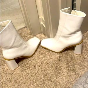 Never worn white booties